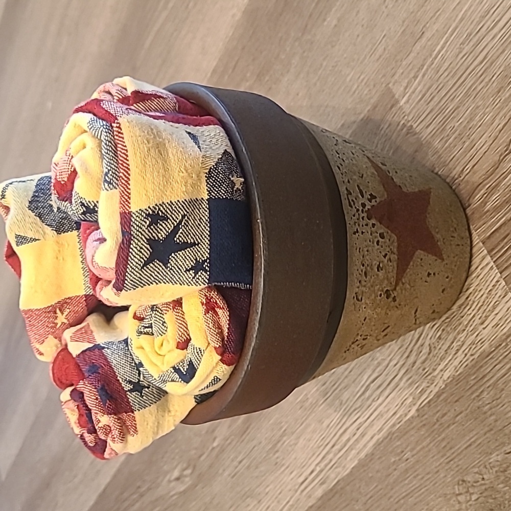 Americana Flower Pot Bunlde with Napkins